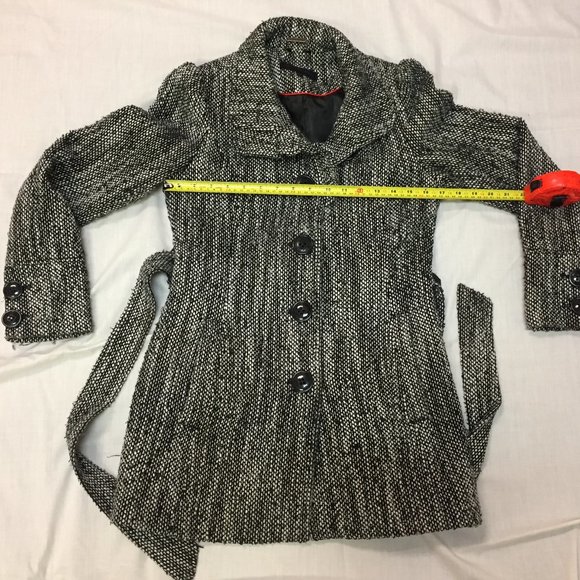Steve Madden Black and White Coat Size Small - Picture 8 of 9
